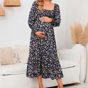 SHEIN floral maternity dress